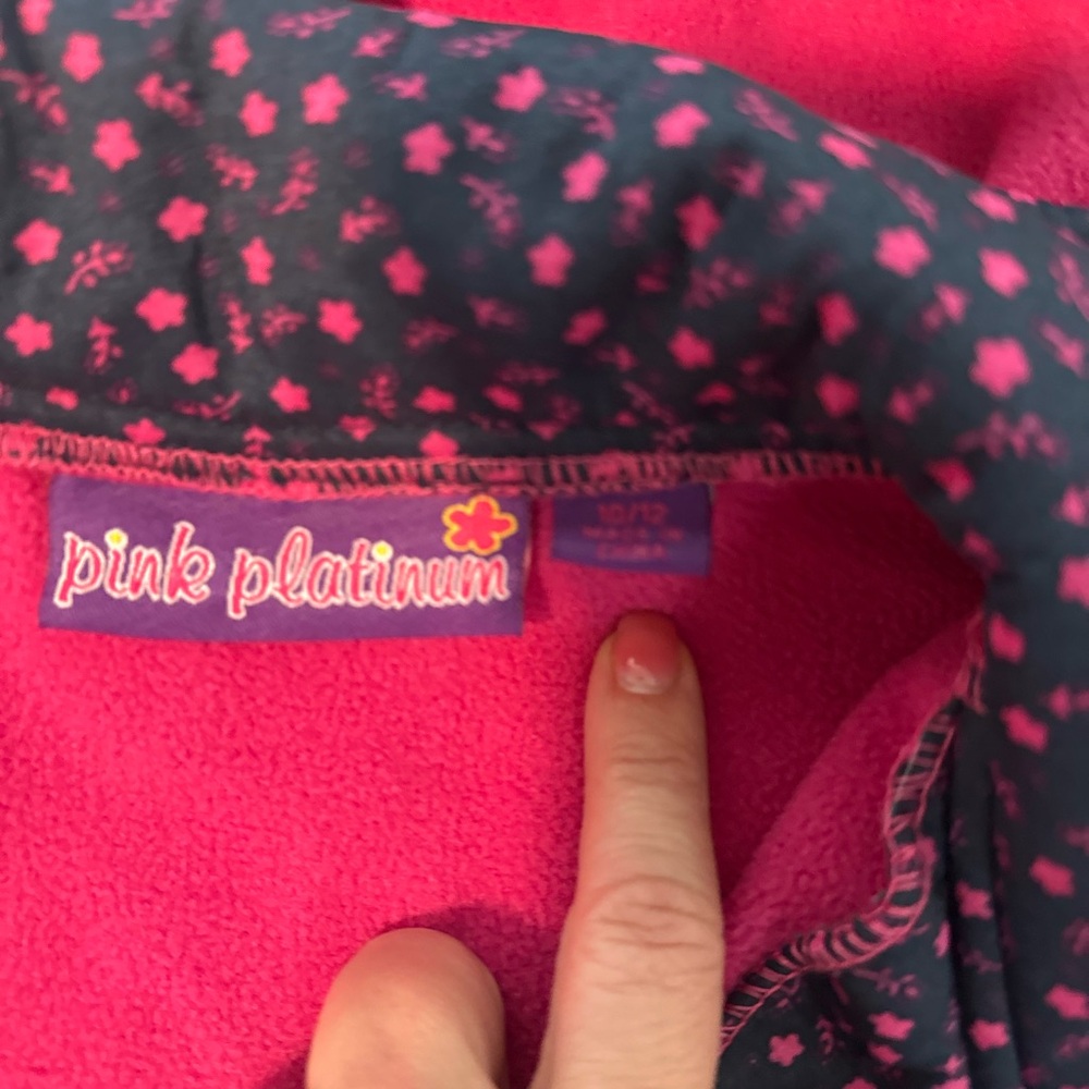 Waterproof & Warm Navy and Pink Flower Size 10/12 by Pink Platinum - Picture 4 of 10